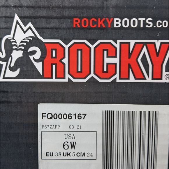 Rocky Alpha Force Composite Toe Work Boots, Black, Men\'s 6 Wide main image 3